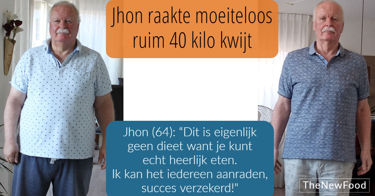 Jhon valt moeiteloos 40 kilo af